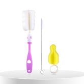 Silicone Baby Milk Bottle Cleaning Brush (Pink Yellow)